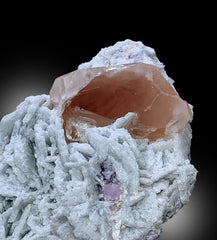 Peach Pink Morganite With Apatite and Cleavelandite Albite Specimen From Afghanistan - 512 gram