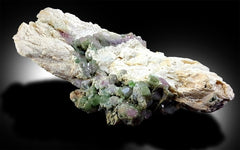 Watermelon Tourmaline Crystals on Feldspar, Natural Tourmaline, Tourmaline Stone, Tourmaline from Paprock Afghanistan - 451 Gram