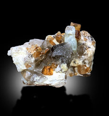 Natural Topaz Crystals With Aquamarines Quartz and Feldspar Mineral Specimen From Skardu Pakistan - 424 gram
