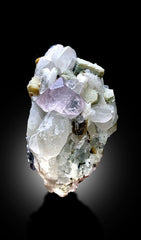 Pink Morganite Crystal with Quartz Cluster on matrix from Skardu Pakistan, 619 gram