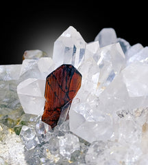 Rare Red Brookite With Quartz and Chlorine Quartz Cluster Mineral Specimen From Baluchistan Pakistan - 1540 gram