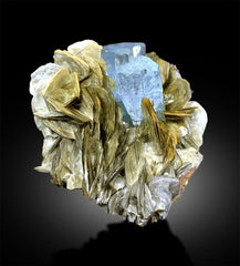 Aquamarine Specimen | Aquamarine Crystals Cluster | Aquamarine stone | Aquamarine for sale | Fine Mineral Specimen | Muscovite Mica | 246 g