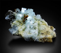Natural Aquamarine Crystals, Aquamarine Cluster, Aquamarine Specimen, Mineral Specimen from Gilgit Pakistan, 324 g , 109*76*47 mm