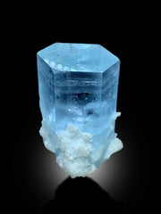 Natural Terminated Sky Blue Aquamarine With Albite From Shigar Valley SKardu Pakistan - 54 gram