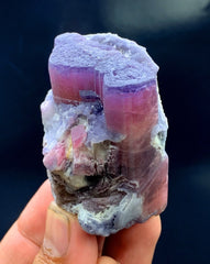 Natural Blue Cap Pink Tourmaline with Blue Mica, Crystal Specimen, Tourmaline Crystal from Badakhshan Afghanistan - 155 gram