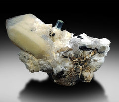 Aquamarine with Quartz, Albite and Schorl, Natural Aquamarine, Aquamarine Crystal, Aquamarine Mineral Specimen from Shigar Pakistan - 1290 g