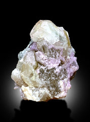 Morganite Specimen, Natural Morganite Crystal with Purple Apatite and Mica, Tourmalines and Albite Mineral Specimen from Afghanistan, 415 g