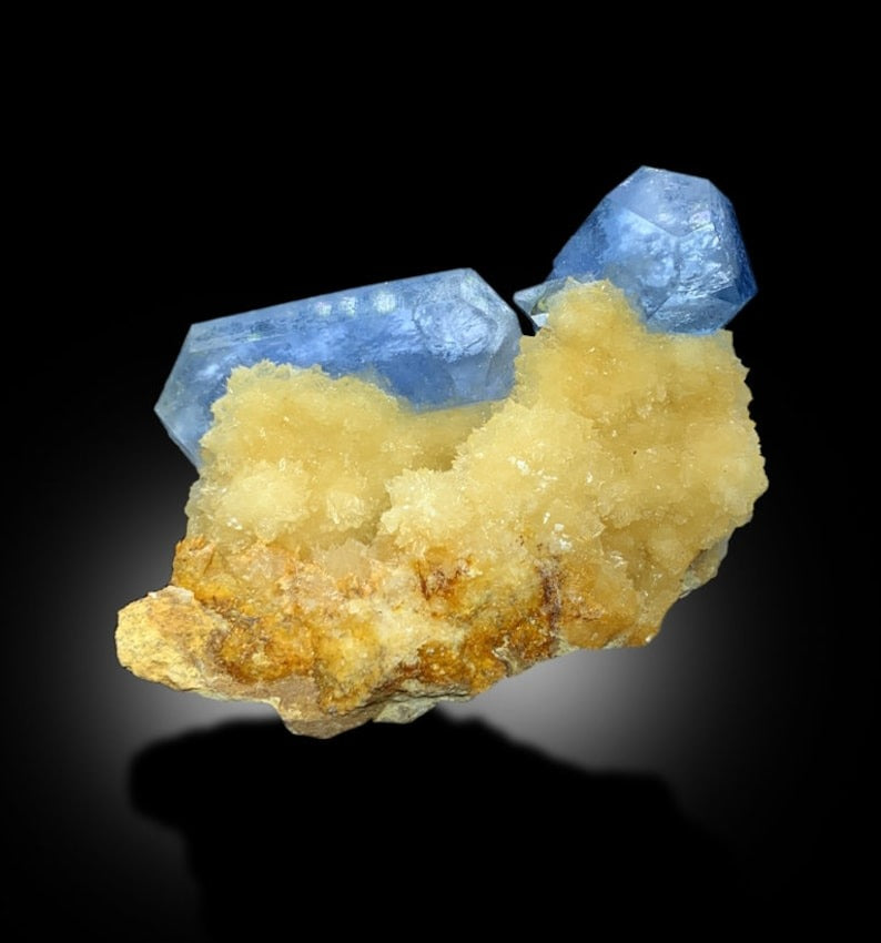 Celestine Crystals with Calcite from Afghanistan, 90 gram