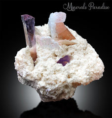 Morganite with Kunzite and Albite Specimen, Kunzite Crystal, Natural Kunzite, Fine Minerals, Kunzite Specimen from Afghanistan, 260 g