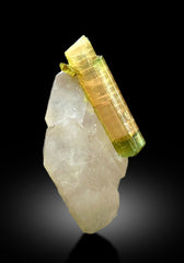 Natural Bicolor Tourmaline Crystal on Quartz, Tourmaline Specimen, Raw Mineral, Tourmaline from Paprok Afghanistan - 36 gram