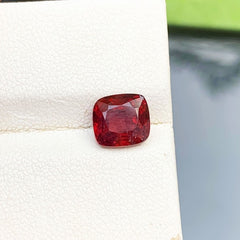 Deep Red Spinel Loose Gemstone, Ruby Red Spinel Gemstone For Ring Making, Faceted Spinel For Jewelry Making, Burma Spinel, 1.8 Carat