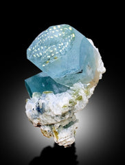 Aquamarine Specimen, Terminated Aquamarine Crystals with Cleavlandite Albite, Natural Aquamarine, Mineral Specimen, Raw Gemstone, 258 gram