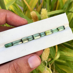 Mint Green Tourmaline Loose Gemstone Set, Emerald Cut Tourmalines For Bracelet Jewelry, Natural Tourmaline for October Birthstone, 11 CT