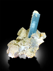 Aquamarine Specimen, Aquamarine Crystal on Feldspar, Aquamarine Stone, Natural Aquamarine, Aquamarine for sale, Aquamarine Gemstone, 235 g