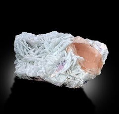 Peach Pink Morganite With Apatite and Cleavelandite Albite Specimen From Afghanistan - 512 gram