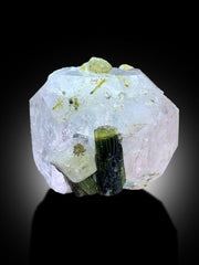 Pink Morganite with Green Tourmalines, Morganite Specimen, Morganite Crystal, Tourmaline Crystal, Mineral Specimen, Raw Gemstone, 87 gram