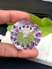 Round Flower Cut Purple Color Amethyst Gemstone, Loose Gemstone, Amethyst Jewellry, Jewellry Making, Gemstone Jewellry - 176.85 cts