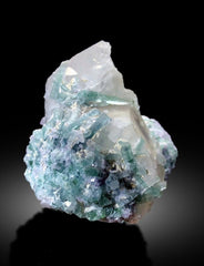 Green Tourmalines With Pink Lepidolite and Quartz Mineral Specimen From Afghanistan - 524 gram