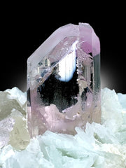 Pink Kunzite Specimen, Pink Kunzite crystal with Quartz and Cleavlandite Albite, Natural Kunzite, Raw Kunzite, Chakra stone, 458 g
