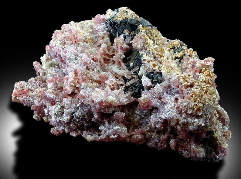 Tourmaline Crystals with Herderite and Lepidolite Mica, Tourmaline Specimen, Rare Herderite, Mineral Specimen, Paprok Tourmaline, 1433 g