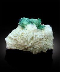 Blue Cap Tourmaline Crystals, Tourmaline Cluster with Albite Mineral Specimen, Bicolor Tourmaline, Tourmaline Specimen, 410 Gram