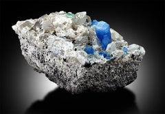 Blue Aquamarine, Natural Aquamarine, Topaz Crystal, Fluorite and Quartz Specimen, Fine Minerals, Aquamarine For Sale 522 Gram