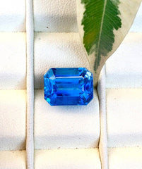 Emerald Cut Santa Maria Color Natural Aquamarine Gemstone, Blue Aquamarine, Aquamarine Gift 7.50 cts