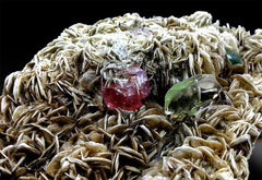 Pink Apatite with Green Fluorite on Muscovite Mica, Pink Apatite, Fluorite Specimen, Apatite Crystal, Aesthetic Specimen, 928 Gram