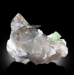 Green Herderite With Schorl and Quartz Specimen From Skardu Pakistan - 79 gram