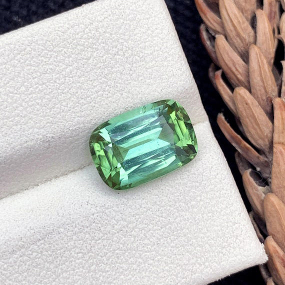 Bi Color Tourmaline Gemstone For Ring, Loose Tourmaline Ring Stone, Faceted Tourmaline Loose Gemstone, Bluish Green Tourmaline Stone, 3.55CT