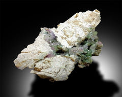 Watermelon Tourmaline Crystals on Feldspar, Natural Tourmaline, Tourmaline Stone, Tourmaline from Paprock Afghanistan - 451 Gram