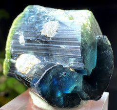 Tourmaline Crystal, Blue Cap Tourmaline, Bicolor Tourmaline, DT Tourmaline, Raw Tourmaline, Tourmaline for sale, 143 Gram , 55*42*36 mm