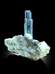 Aquamarine Crystals with Schorl on matrix from Shigar Valley Skardu Pakistan, 35 gram