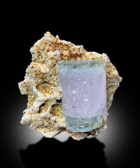 AquaMorganite, Morganite Var Aquaamrine, AquaMorganite With Schorl and Feldspar From Skardu Pakistan - 80 gram