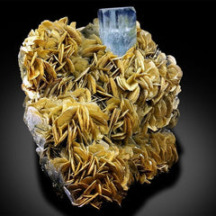 Natural Blue Color Aquamarine Crystal with Muscovite Mica, Aquamarine Specimen, Aquamarine from Gilgit Baltistan Pakistan - 1100 gram