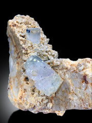 Natural AquaMorganite Crystals with Feldspar, Morganite var Aquamarine, AquaMorganite Specimen from Skardu Pakistan - 495 gram