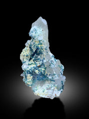 Natural Indicolite Blue Tourmaline Cluster with Morganites and Quartz, Tourmaline Specimen, Tourmaline from Afghanistan - 898 gram