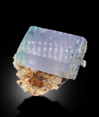 AquaMorganite, Morganite Var Aquamarine, AquaMorganite With Schorl and Feldspar From Skardu Pakistan - 85 gram