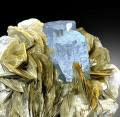 Aquamarine Specimen | Aquamarine Crystals Cluster | Aquamarine stone | Aquamarine for sale | Fine Mineral Specimen | Muscovite Mica | 246 g