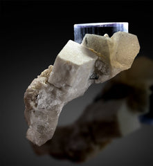 Purple Cap Tourmaline with Smoky Quartz Feldspar and Albite Specimen from Paprok Afghanistan - 440 g , 112*63 mm