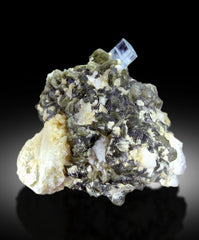 Transparent Blue Color Aquamarine Crystal with Star Mica, Aquamarine Specimen, Aquamarine from Shigar valley Skardu Pakistan - 408 gram