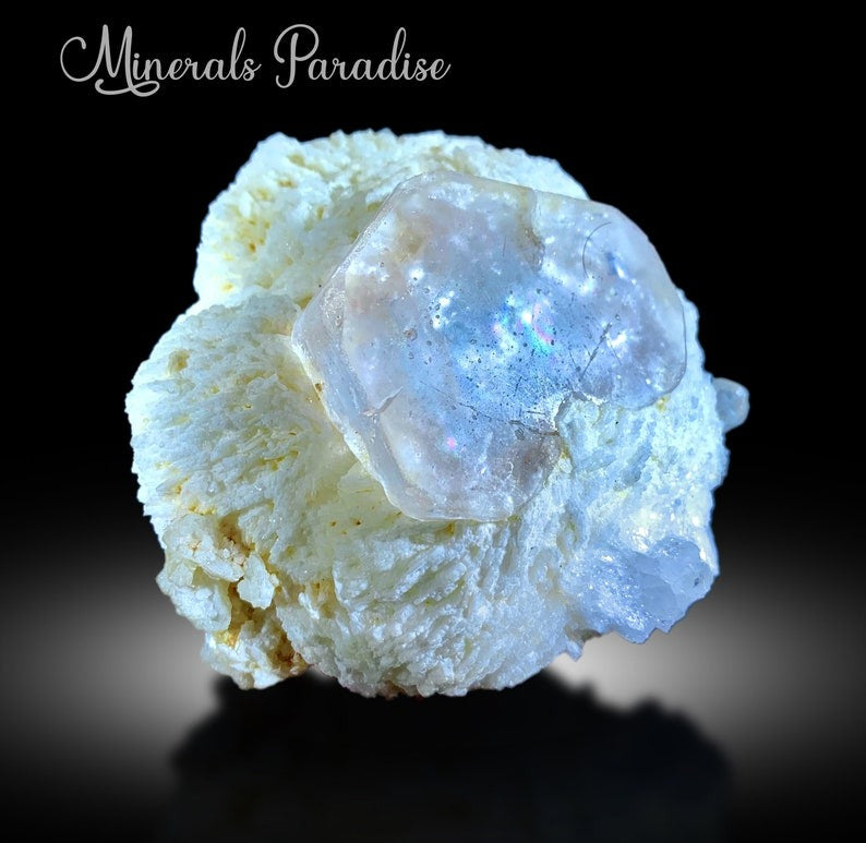 AQUAMORGANITE Bi-colored Beryl Crystal with Quartz, Morganite Crystal , Morganite Stone, Fine Mineral, Aquamorganite For Sale 374 g