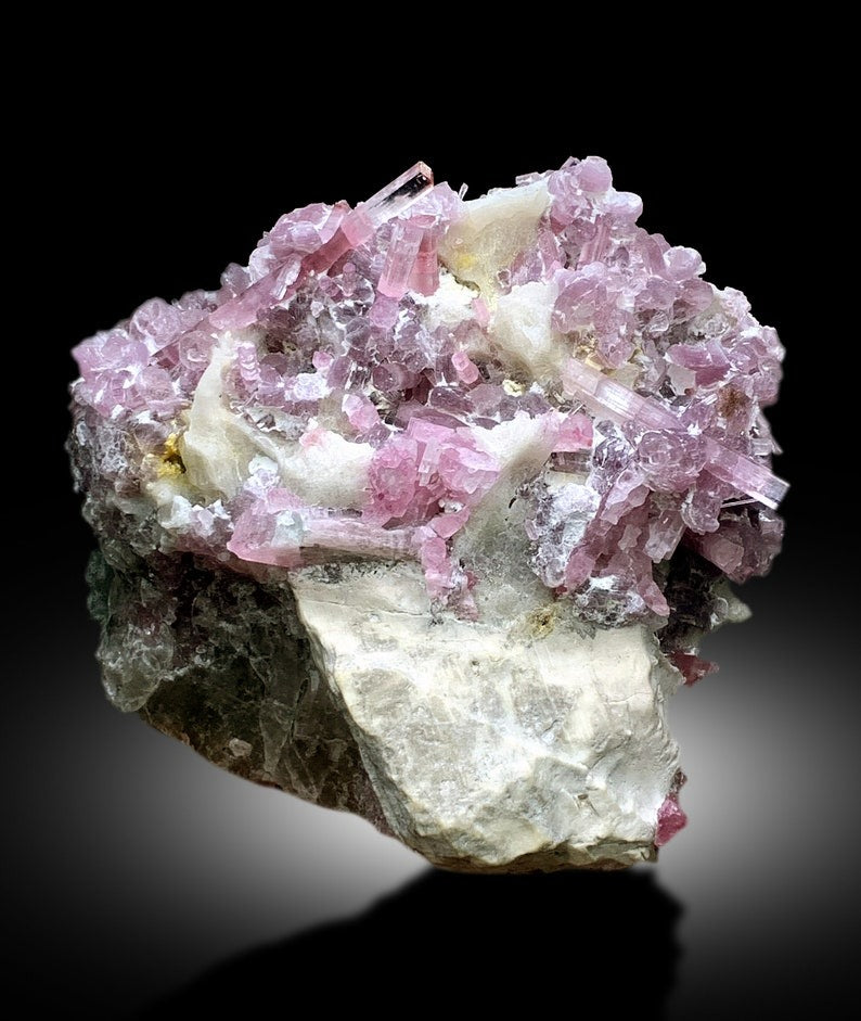 Natural Pink Color Tourmaline Cluster with Pink Lepidolite, Tourmaline Specimen, Tourmaline from Paproke Afghanistan - 1115 gram