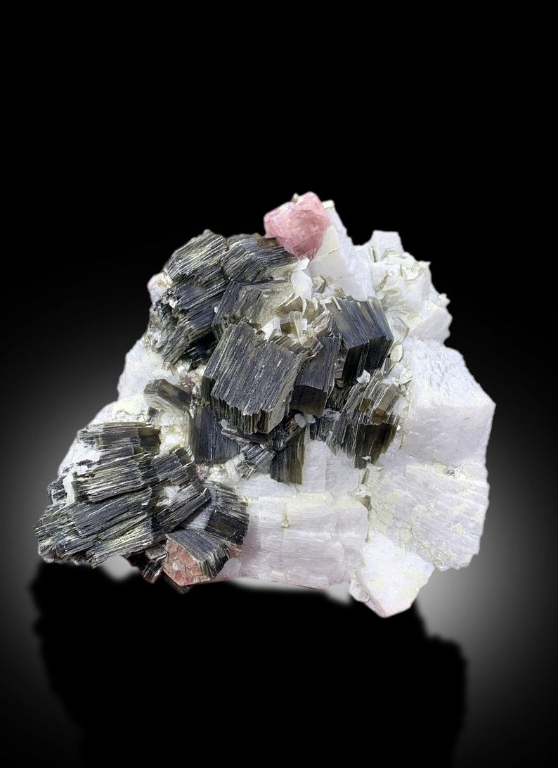 Pink Apatite With Star Mica and Feldspar Mineral Specimen From Skardu Pakistan - 1207 gram