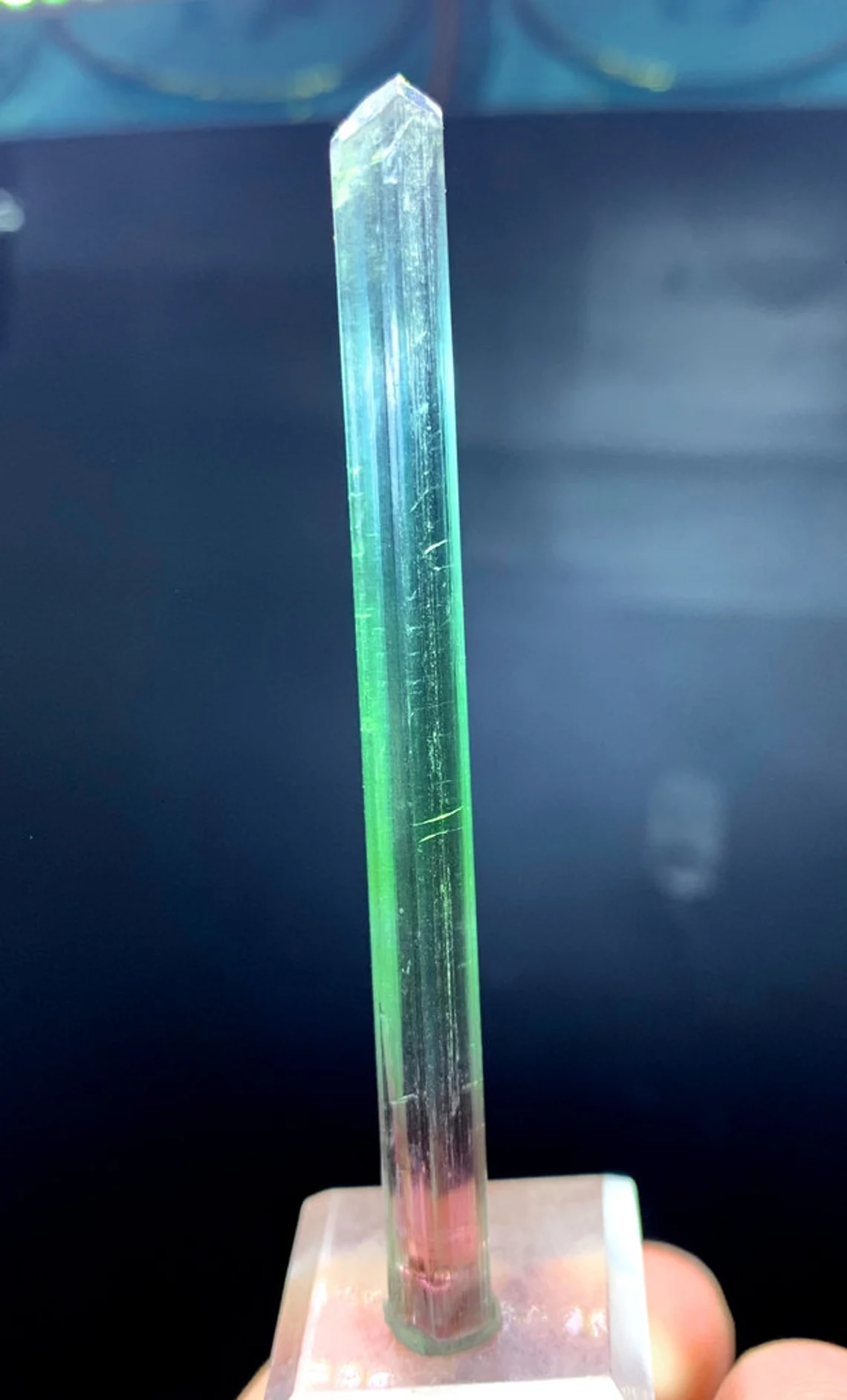 Natural Terminated Tricolor Tourmaline Crystal From Paproke Afghanistan - 33.05 cts