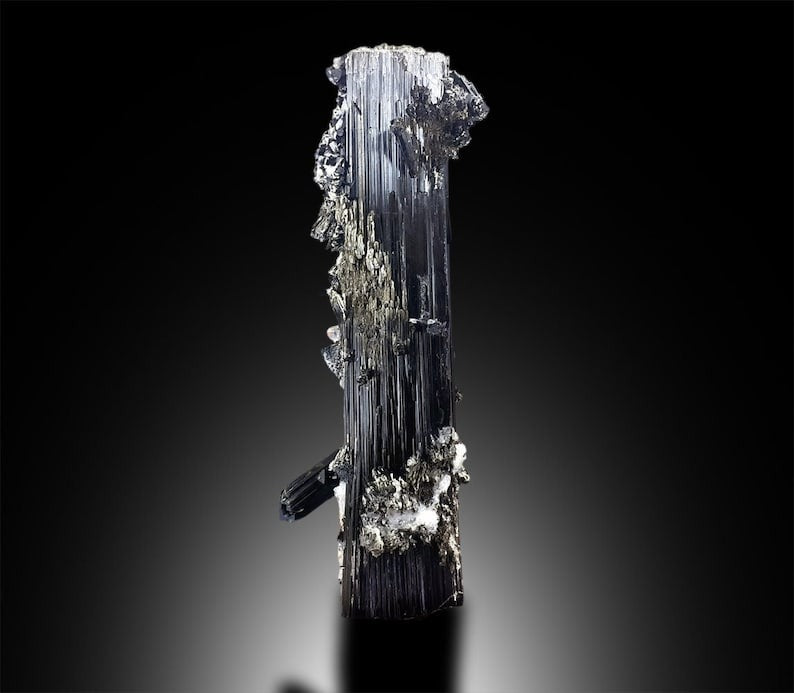 Apatite Crystal with Topaz Schorl and Albite Mineral Specimen from Skardu Pakistan - 325 Gram