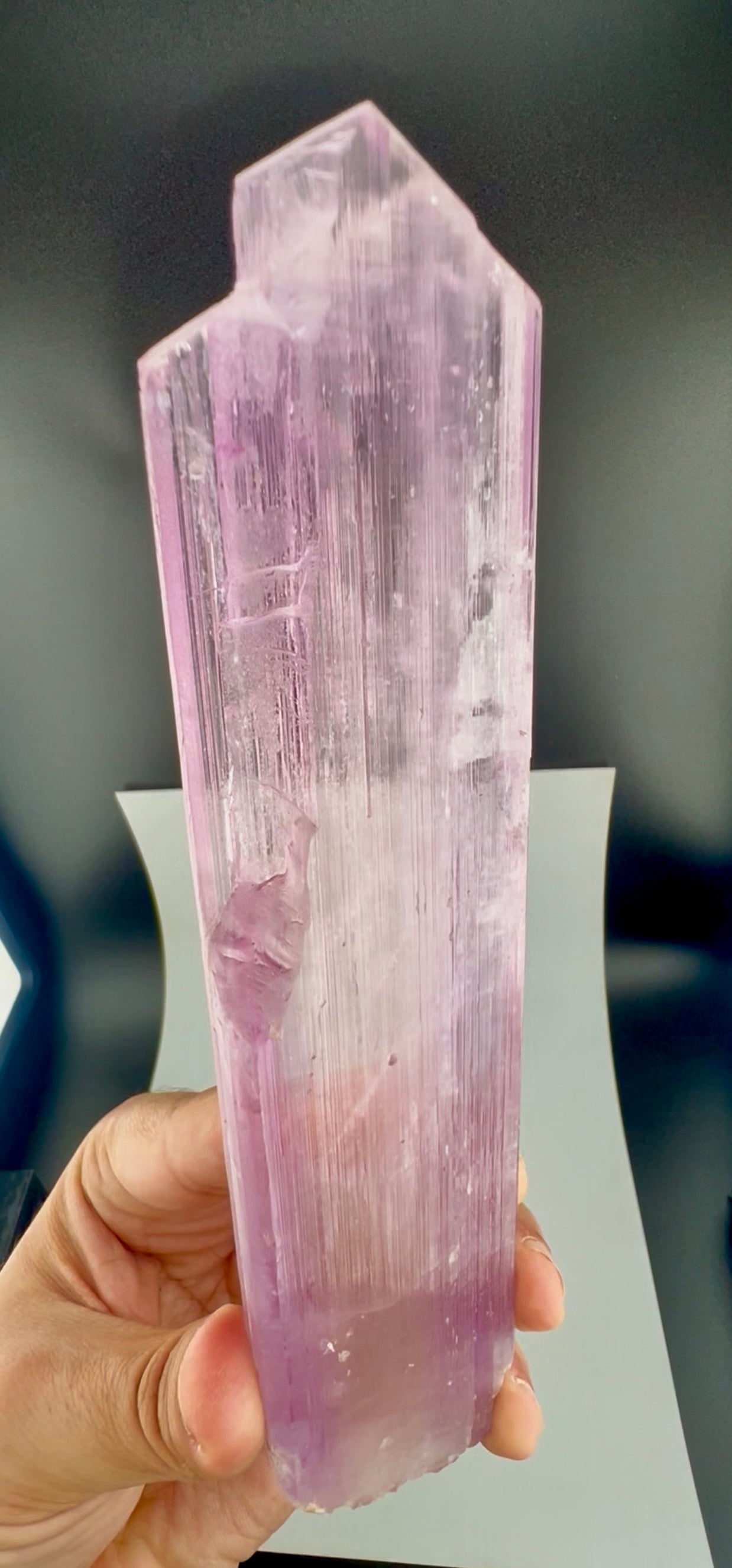 Natural Pink Kunzite Crystal from Afghanistan, 331 gram