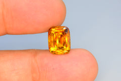 Full Fire Titanite Sphene Gemstone, Loose Gemstone, Cusshion Cut Faceted Sphene - 6.55 CT