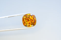 Shiny Full Fire Sphene Gemstone, Cusshion Cut Faceted Rare Sphene, Loose Gemstone - 4.95 CT