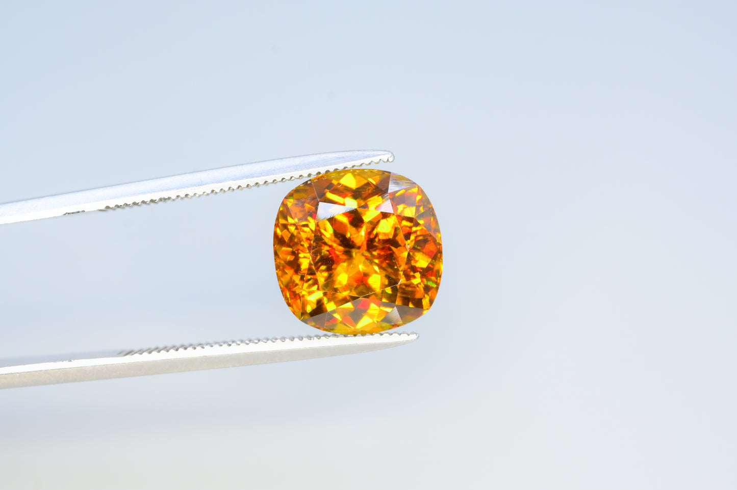 Shiny Full Fire Sphene Gemstone, Cusshion Cut Faceted Rare Sphene, Loose Gemstone - 4.95 CT